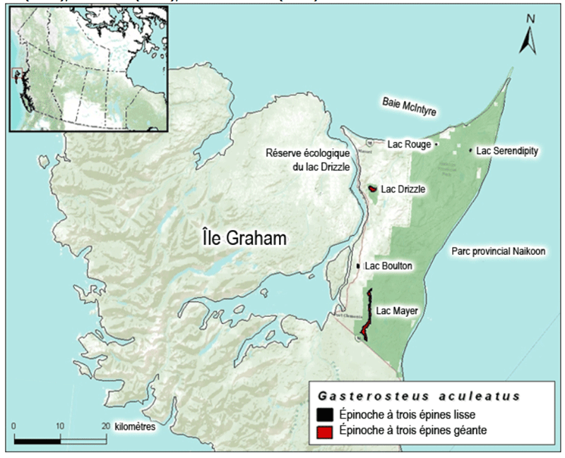 Répartition de l’Épinoche à trois épines lisse