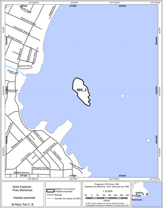 Figure 14. Secteur où se trouve de l’habitat essentiel.