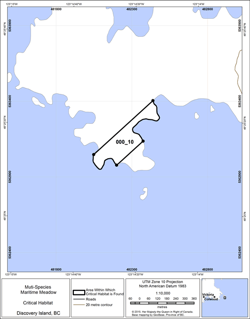 Figure 21: area within which critical habitat is found.