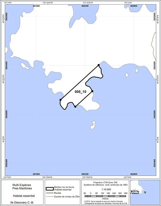 Figure 21. Secteur où se trouve de l’habitat essentiel.