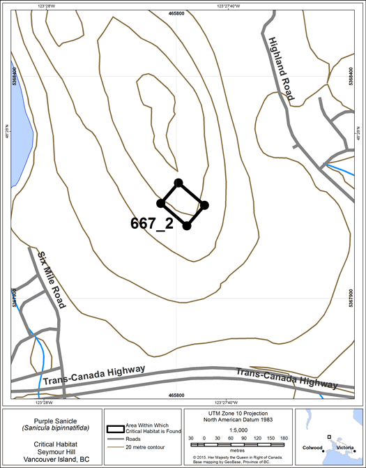 Figure 27: area within which critical habitat is found.