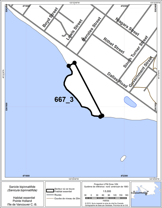 Figure 28. Secteur où se trouve de l’habitat essentiel.