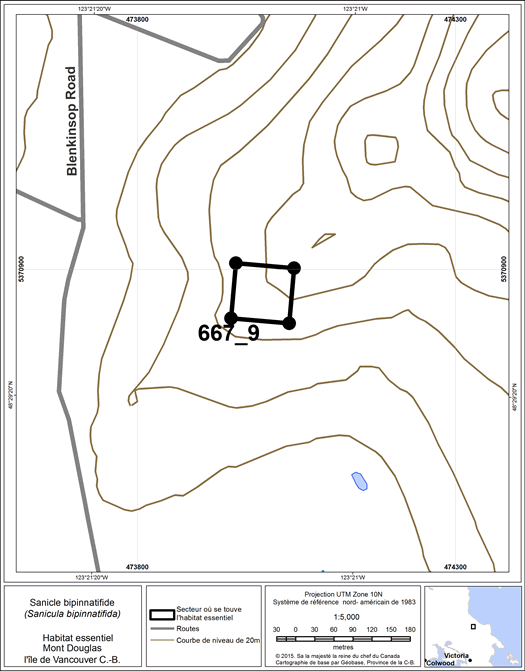 Figure 34. Secteur où se trouve de l’habitat essentiel.