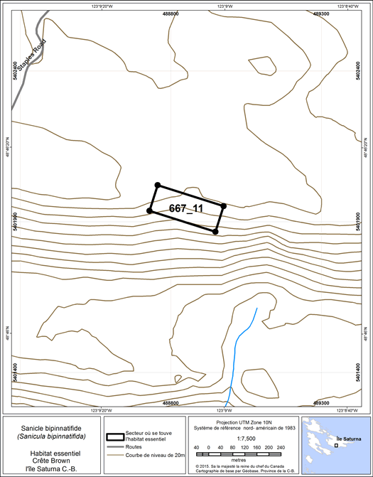 Figure 36. Secteur où se trouve de l’habitat essentiel.