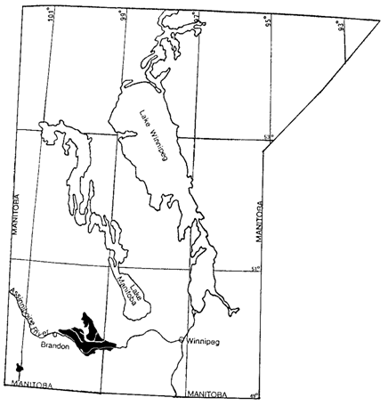 Figure 3. Canadian distribution of Prairie Skink