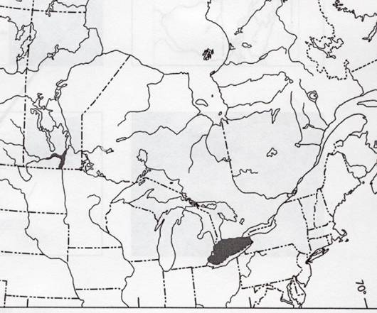 Figure 4. Répartition du Quadrula quadrula au Manitoba et en Ontario