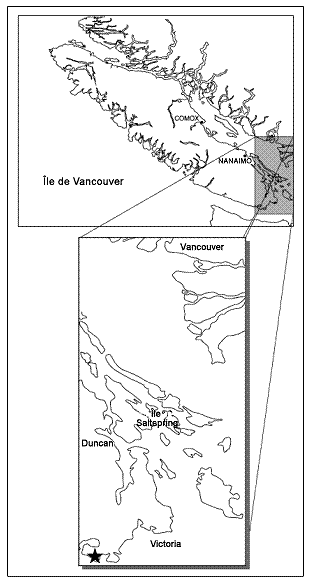 Figure 3.Aire de répartition canadienne du Lasthenia glaberrima.