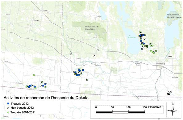 Activités de recherche de l’hespérie du Dakota dans la période .