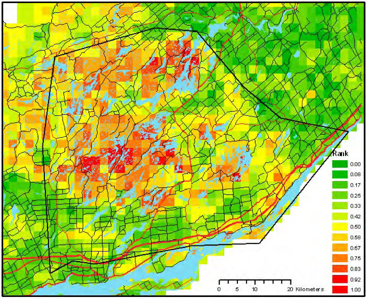 Map of the Frontenac Area