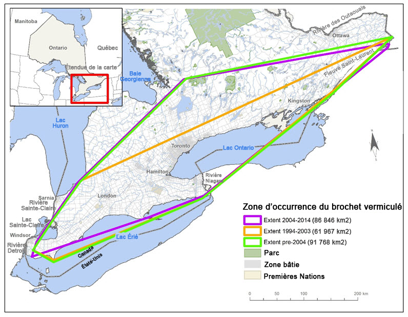 Brochet vermiculé (Esox americanus vermiculatus) sommaire du statut