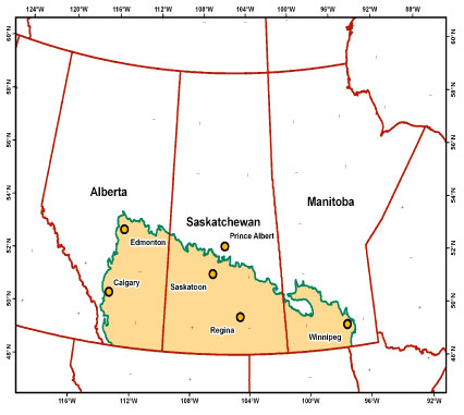 Figure 2. Prairie Ecozone (see long description below).