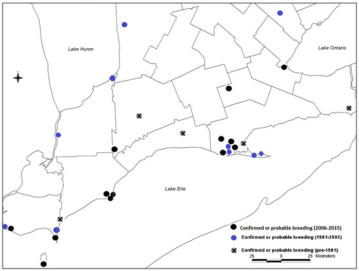 Map of southern Ontario (see long description below)