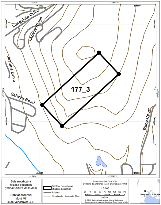 Figure 7. Secteur où se trouve de l’habitat essentiel.