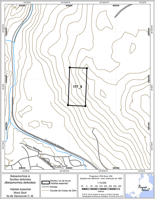 Figure 11. Secteur où se trouve de l’habitat essentiel.