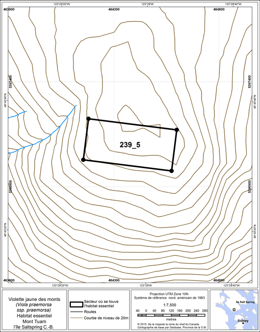 Figure 26. Secteur où se trouve de l’habitat essentiel.