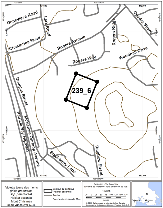 Figure 27. Secteur où se trouve de l’habitat essentiel.