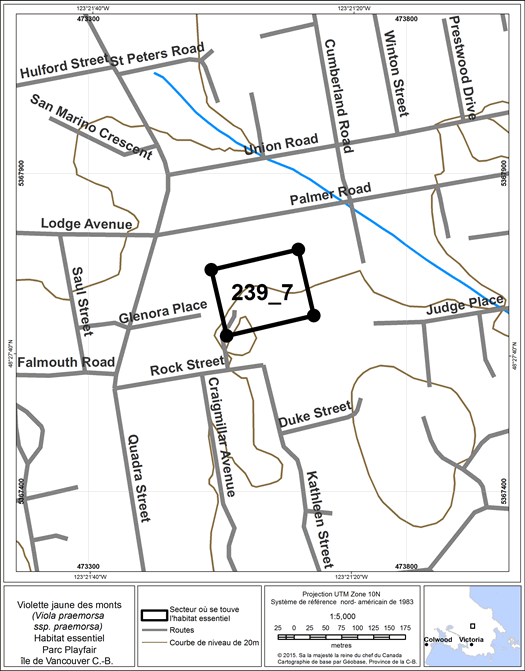 Figure 28. Secteur où se trouve de l’habitat essentiel.