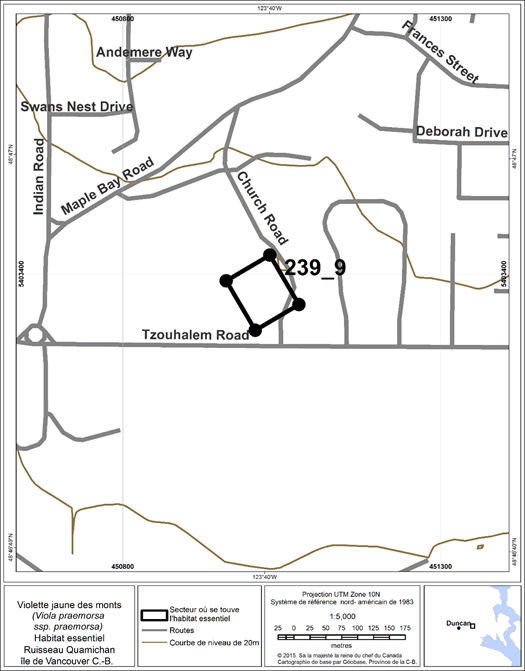 Figure 30. Secteur où se trouve de l’habitat essentiel.