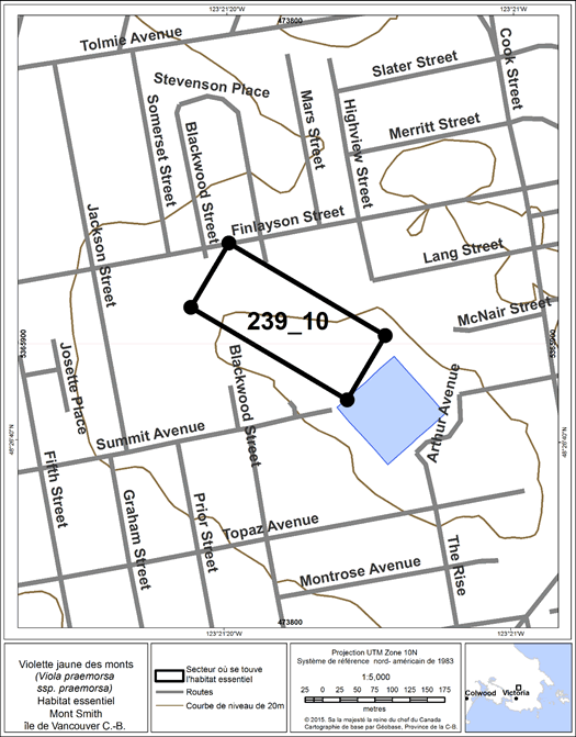 Figure 31. Secteur où se trouve de l’habitat essentiel.