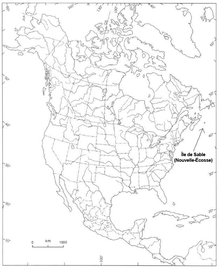 Carte de l’Amérique du Nord