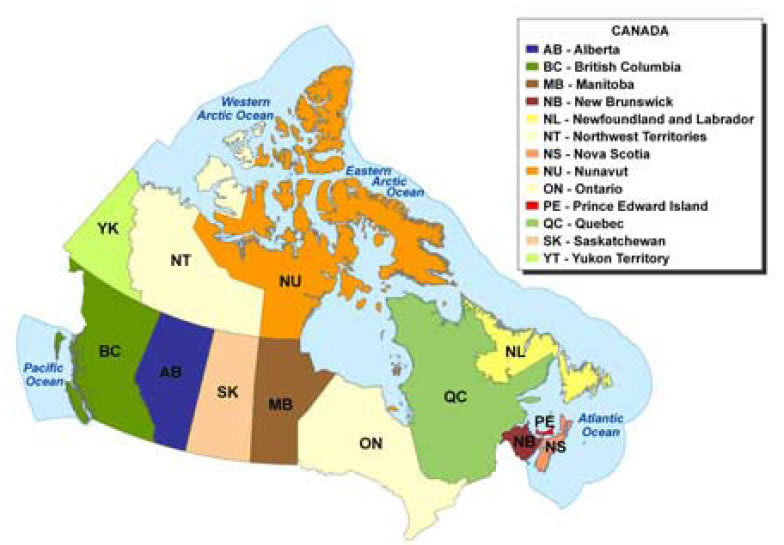 Map of Canada (see long description below)
