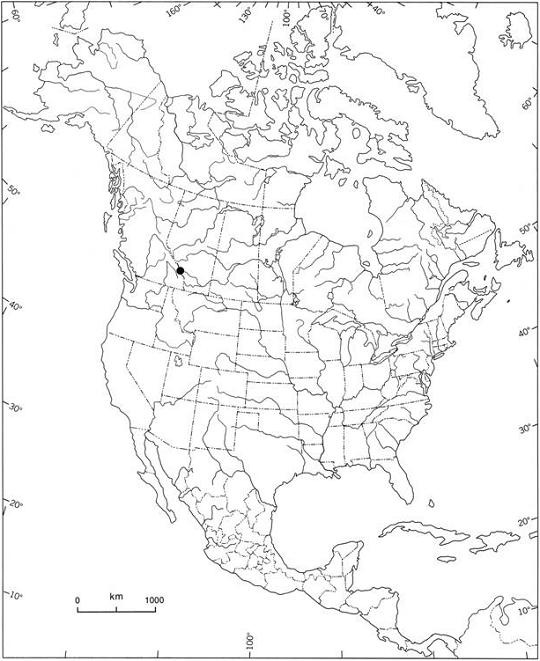 Figure 4. Global distribution of the Banff Springs Snail, Physella johnsoni