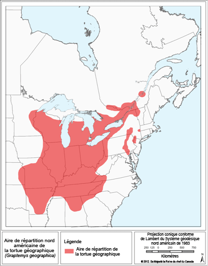 Aire de répartition nord