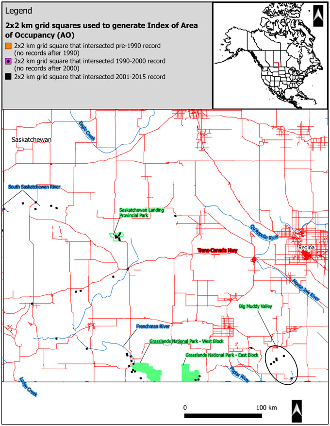 Index of area of occupancy (IAO) of Bullsnake