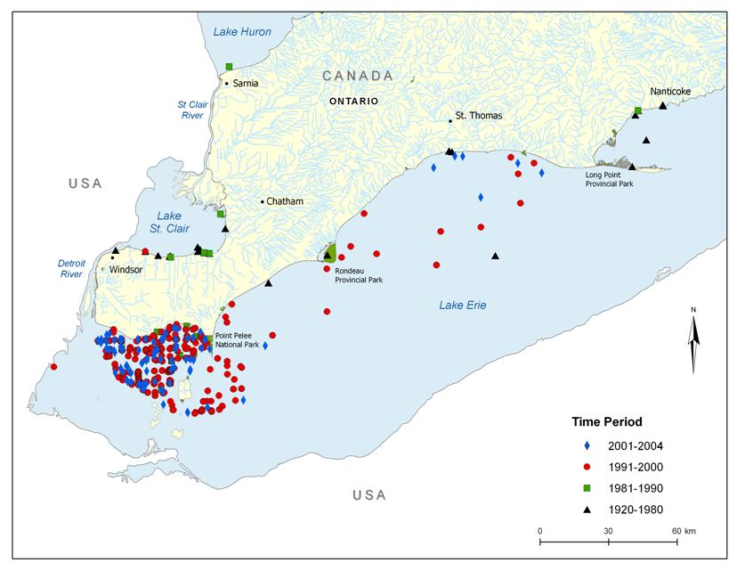 Figure 3a. Canadian range of the Silver Chub – Ontario