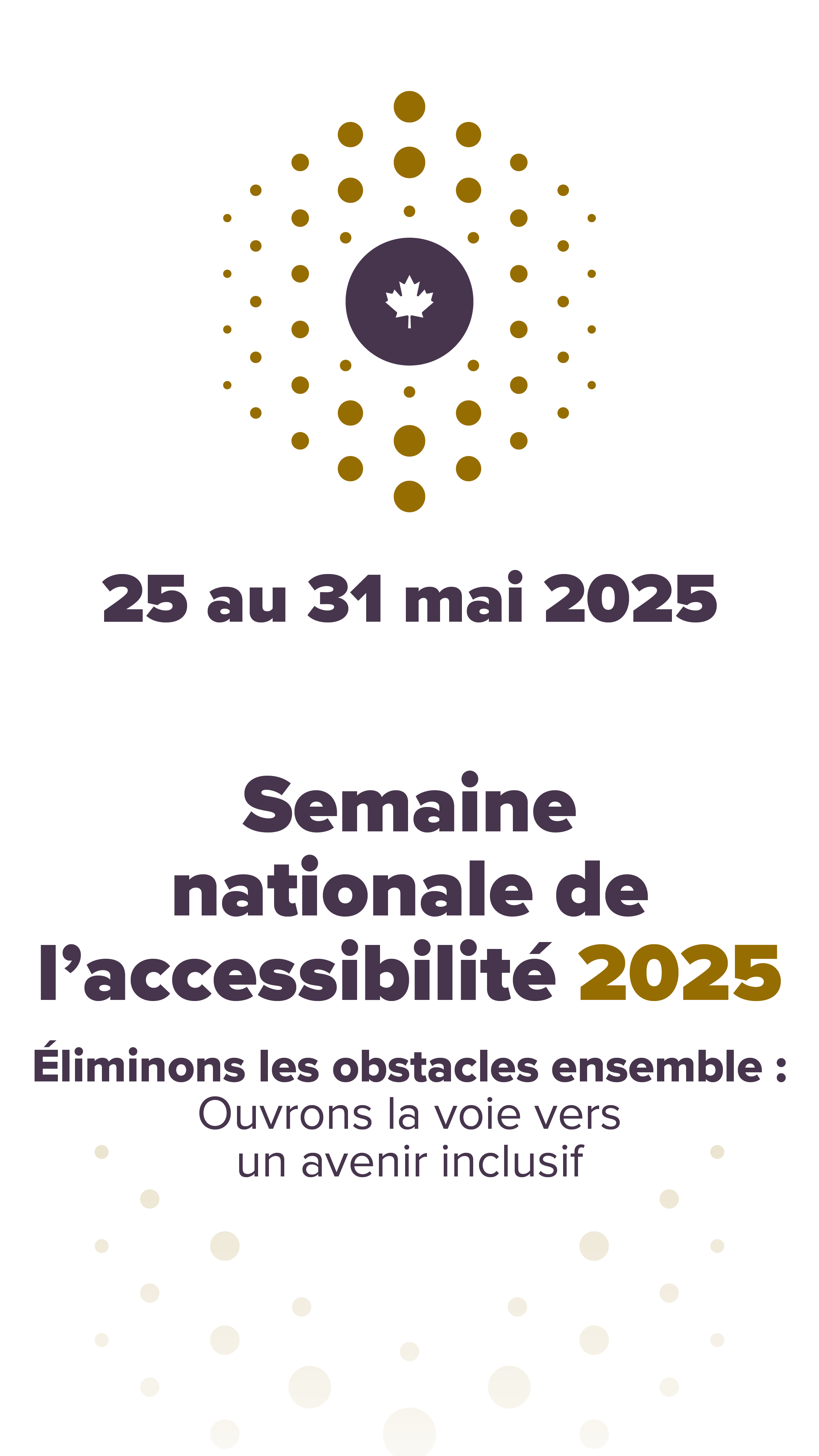 Un visuel comprenant une photo pour la Semaine nationale de l’accessibilité 2025. La version textuelle suit.
