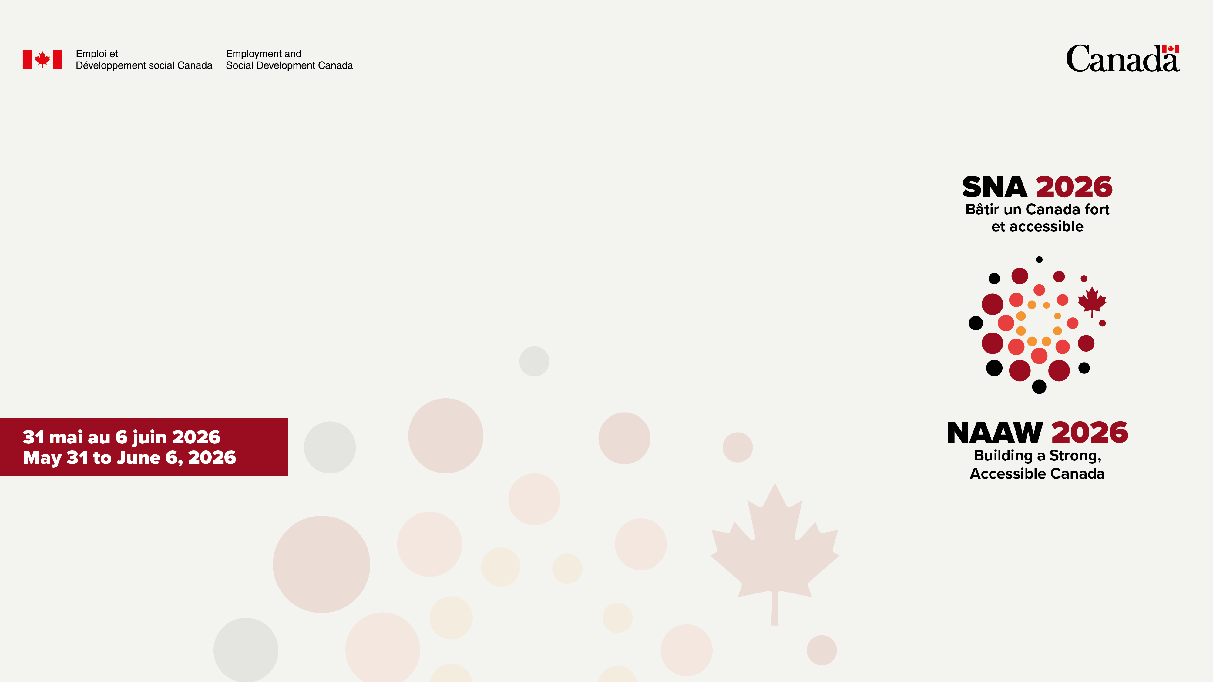 Un visuel pour la Semaine nationale de l’accessibilité 2026. La version textuelle suit.