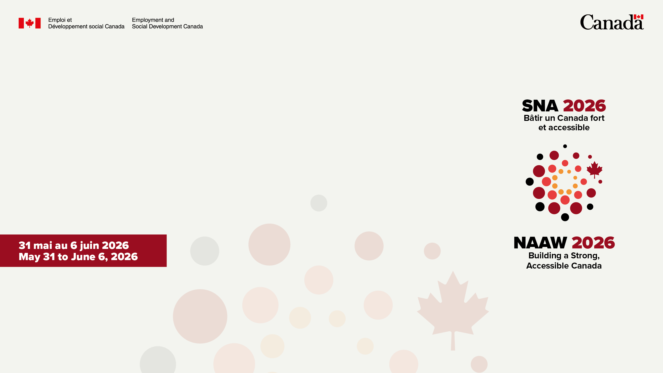 Un visuel pour la Semaine nationale de l’accessibilité 2026. La version textuelle suit.