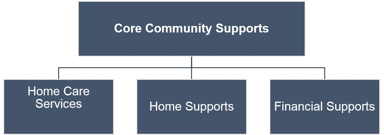 Figure of Core Community Supports: description follows