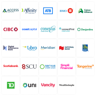 Mosaic of the Sign-in Partner bank logos