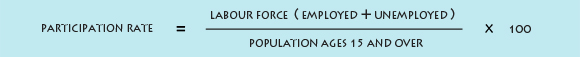 A text description of Labour force participation rate is provided below