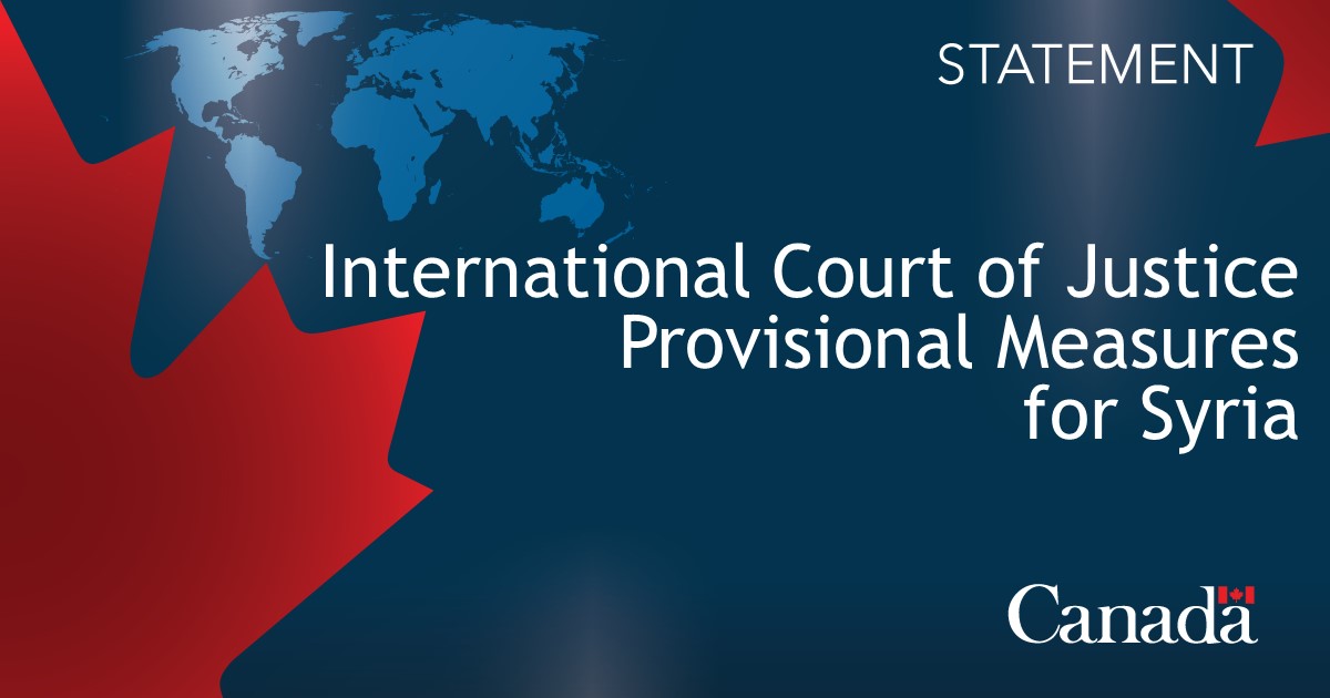 Joint Statement by Canada and the Kingdom of the Netherlands welcoming ...