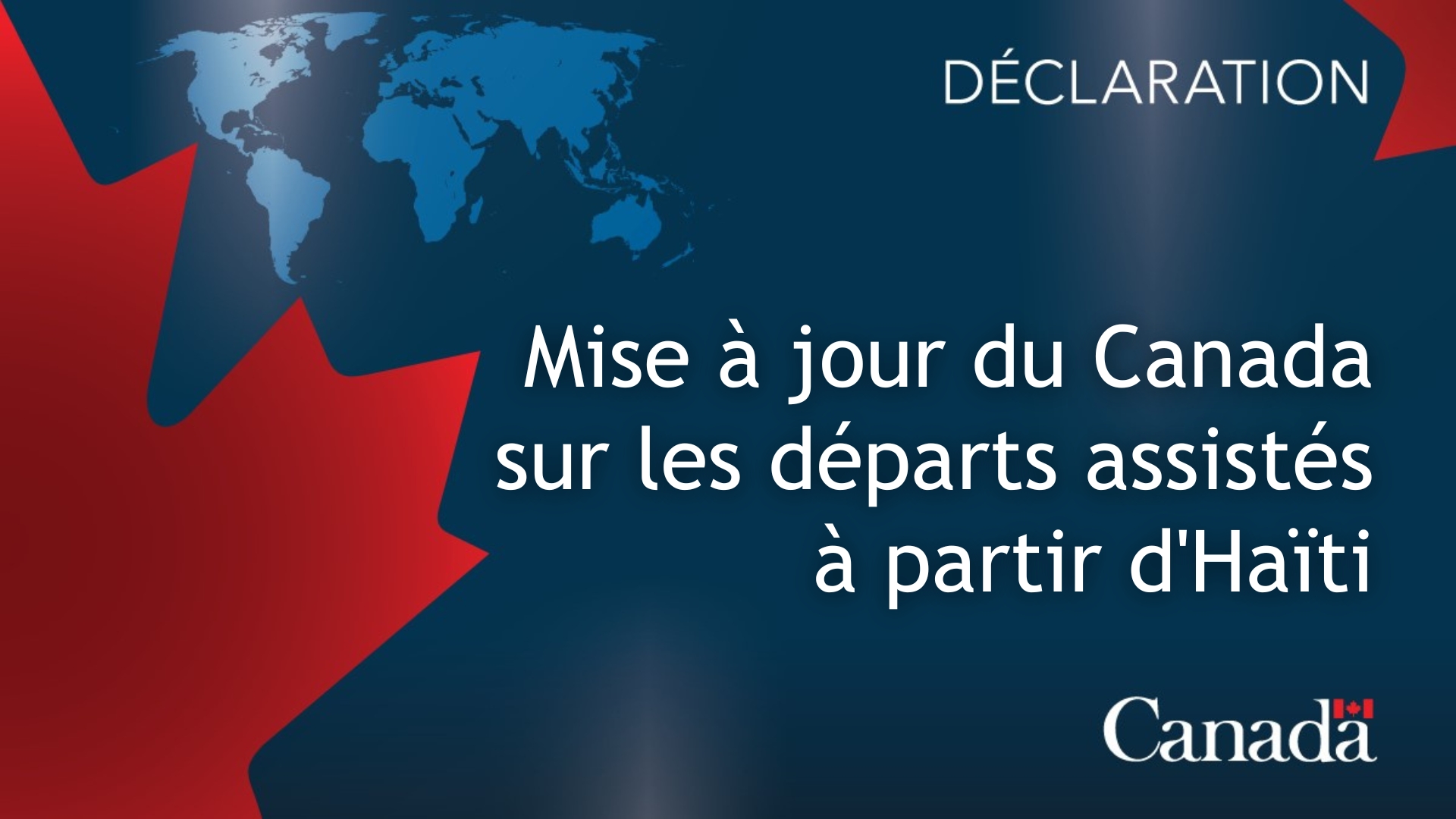 Canada provides current information on assisted departure from Haiti