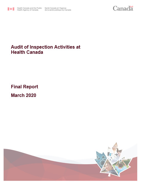 Audit of Inspection Activities at Health Canada