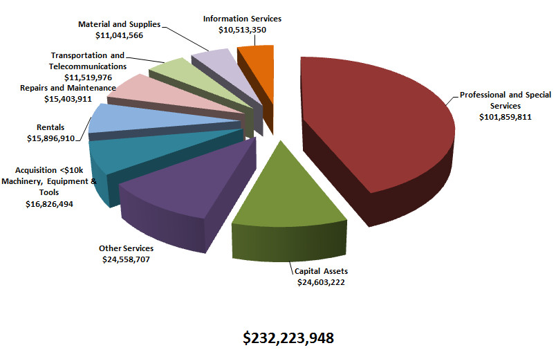 Figure 1: planned procurement summary of assets and acquired services