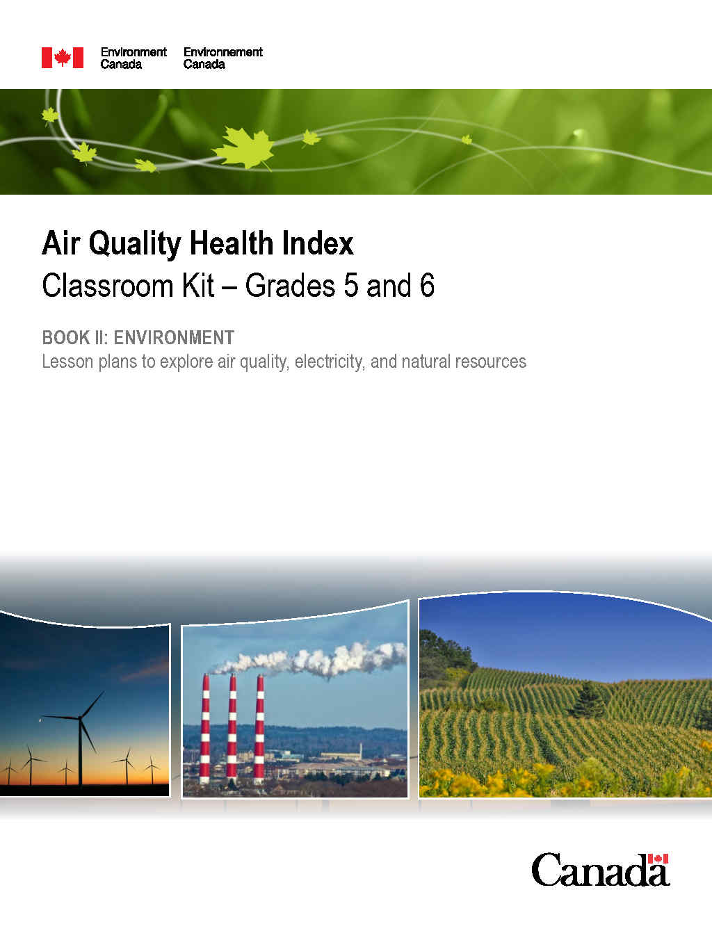 Air Quality Health Index Classroom Kit Book II: Environment