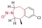 An example of a deactivating hydroxy group bonded to beta-carbons on both sides of the N-nitroso group in an acyclic molecule is shown in red.