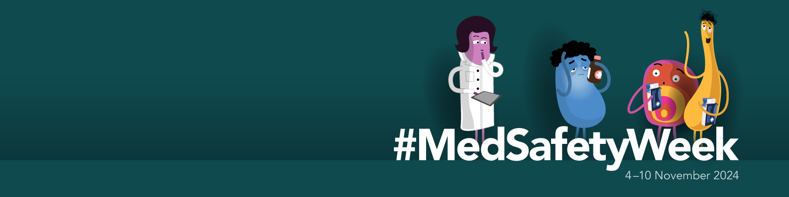 An image with 3 simply drawn characters, including one healthcare professional and 2 patients.