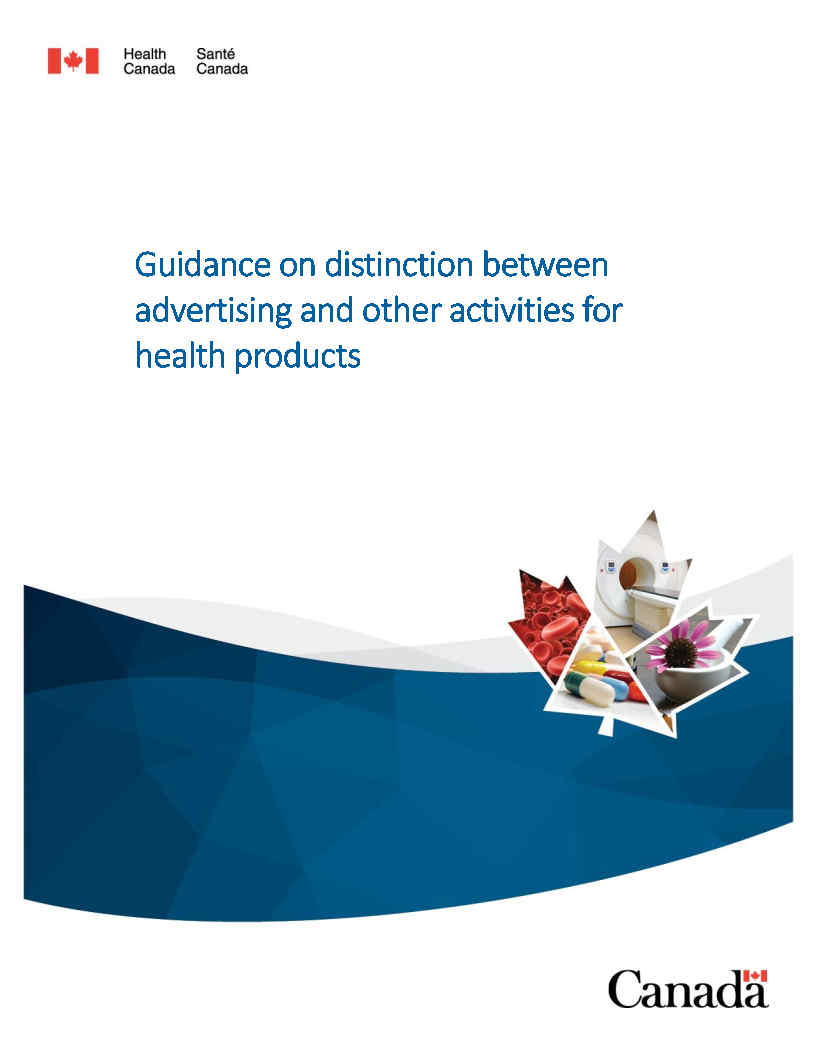 Guidance on distinction between advertising and other activities for health products: Overview