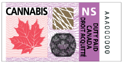 Excise stamp colour: purple