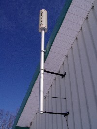 Figure 1. GR150 detector mounted on a building at one of the stations in the FPS network.