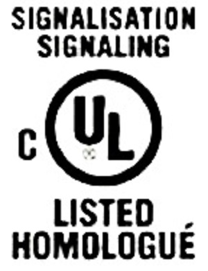Marque de certification de signalisation UL bilingue pour le Canada