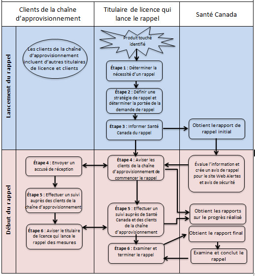 Diagramme du processus de rappel du cannabis