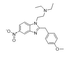 La structure chimique de la métonitazène
