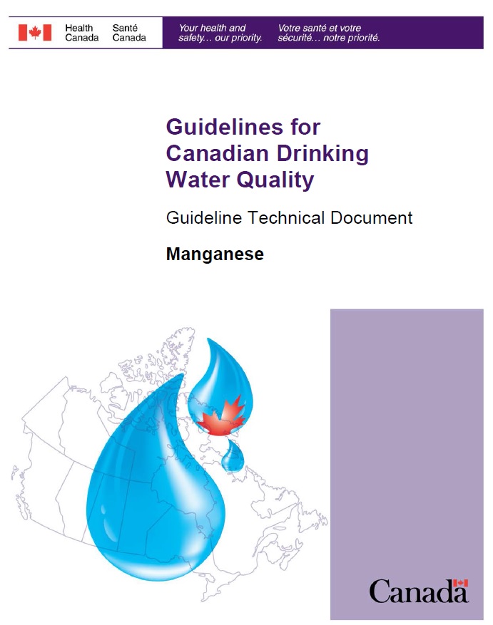 Guidelines for Canadian Drinking Water Quality: Guideline Technical Document – Manganese