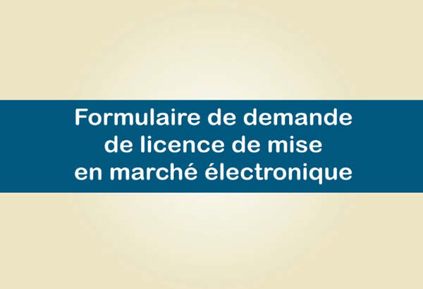 Formulaire de demande de licence de mise en marché électronique (DLMM-e)